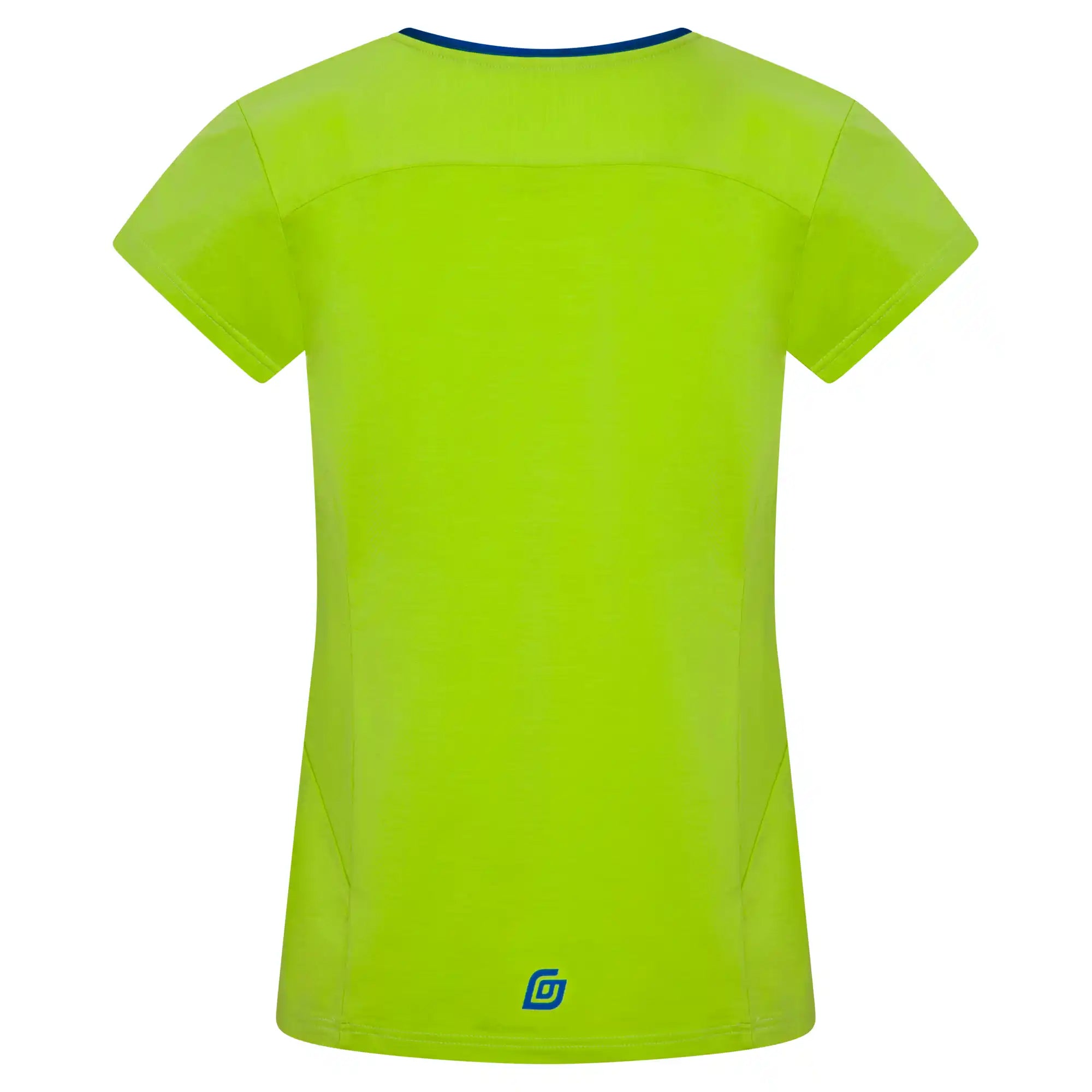 KiiGO Damen T-Shirt in Limepunch. Fitness, Running, Workout. Stylisches Design aus 100% biologisch abbaubaren Fasern. Atmungsaktiv, schnelltrocknend, hypoallergen.