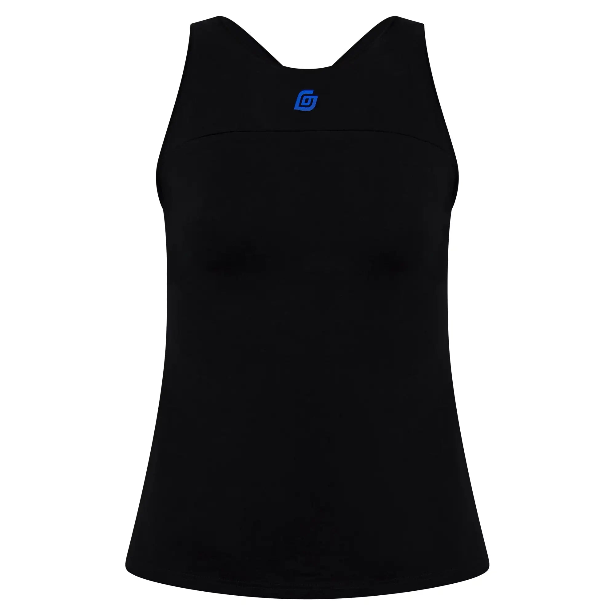 KiiGO Damen Funktionsshirt ohne Arm in elegantem Schwarz. Leicht und angenehm weich auf der Haut. Hypoallergen. 100% biologisch abbaubares Tanktop.