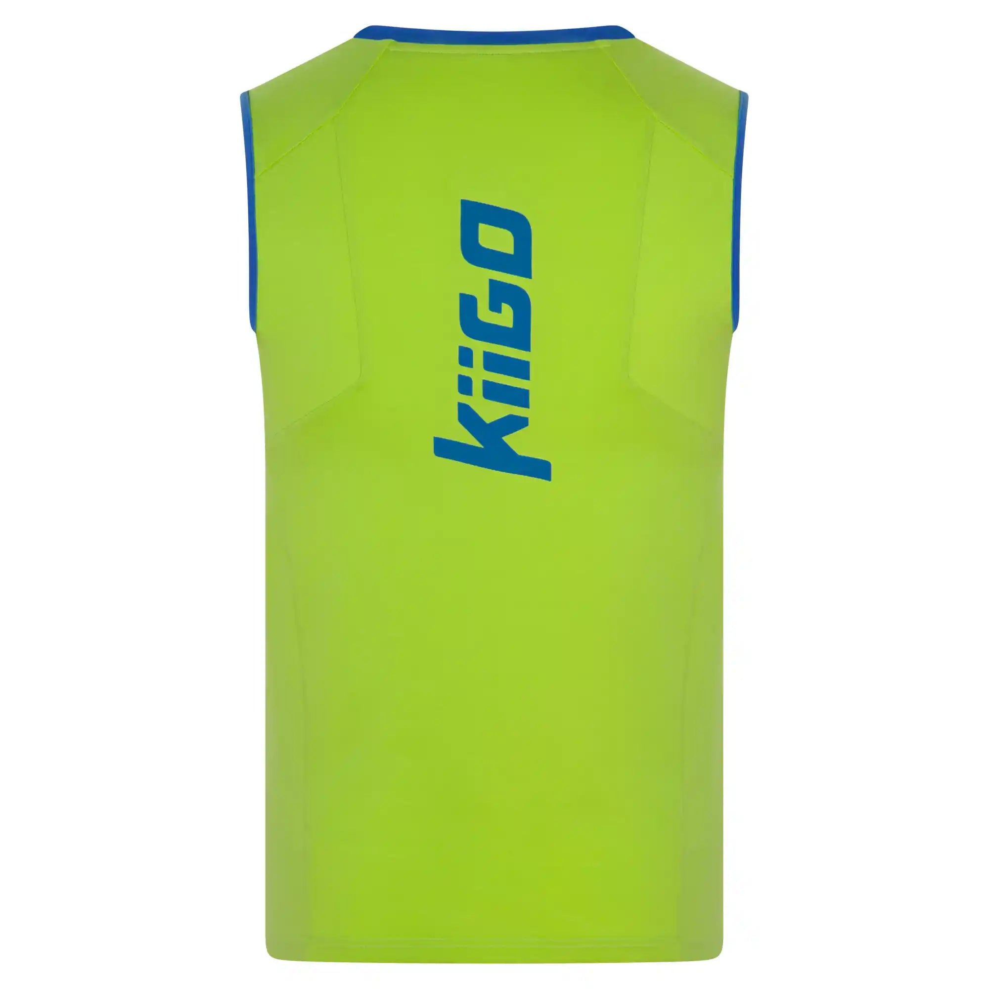 Herren KiiGO Herren Tanktop in Limepunch. Fitness, Running, Workout. Stylisches Design aus 100% biologisch abbaubaren Fasern. Atmungsaktiv, schnelltrocknend, stylischer Schnitt.