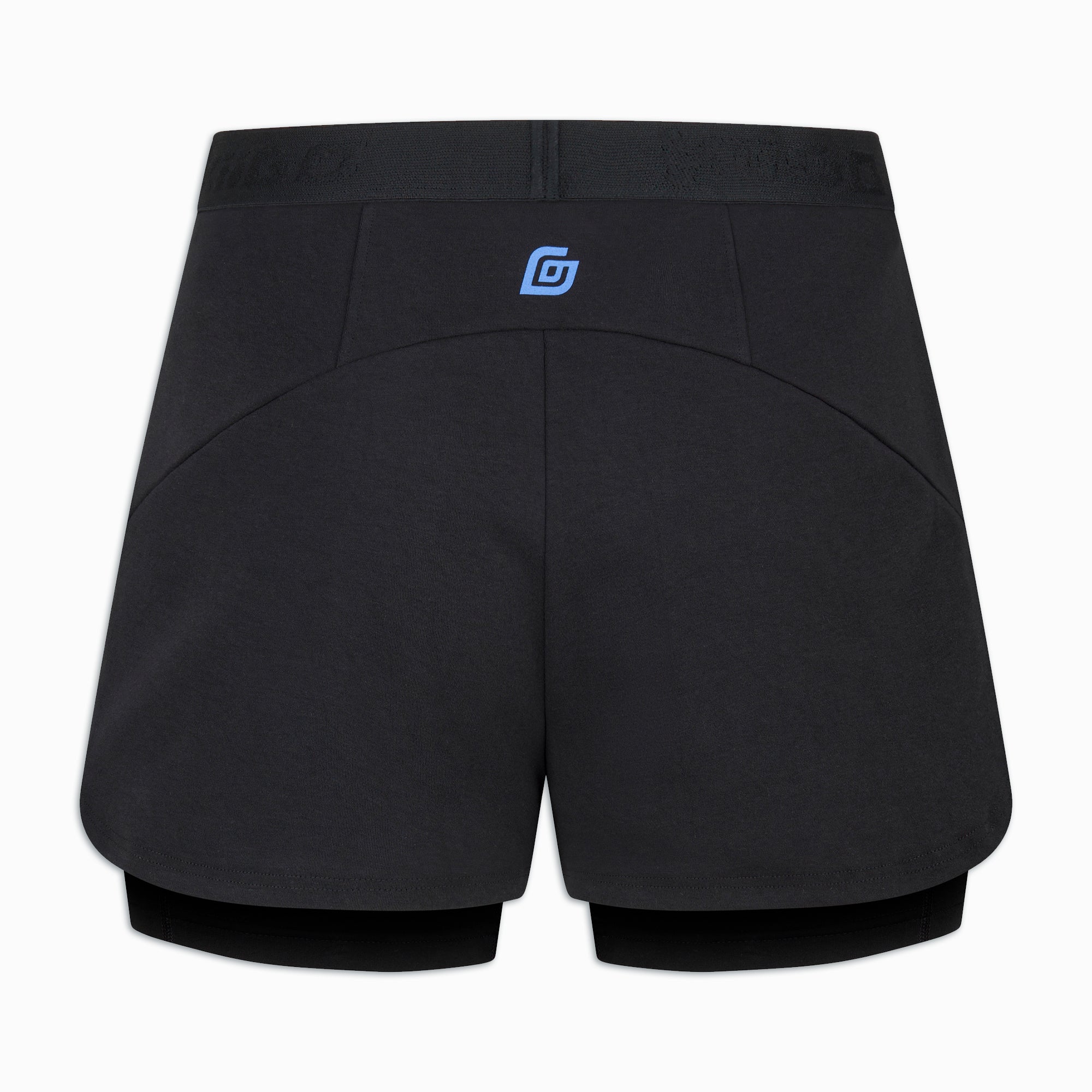 Damen Laufshorts Schwarz 2-in-1