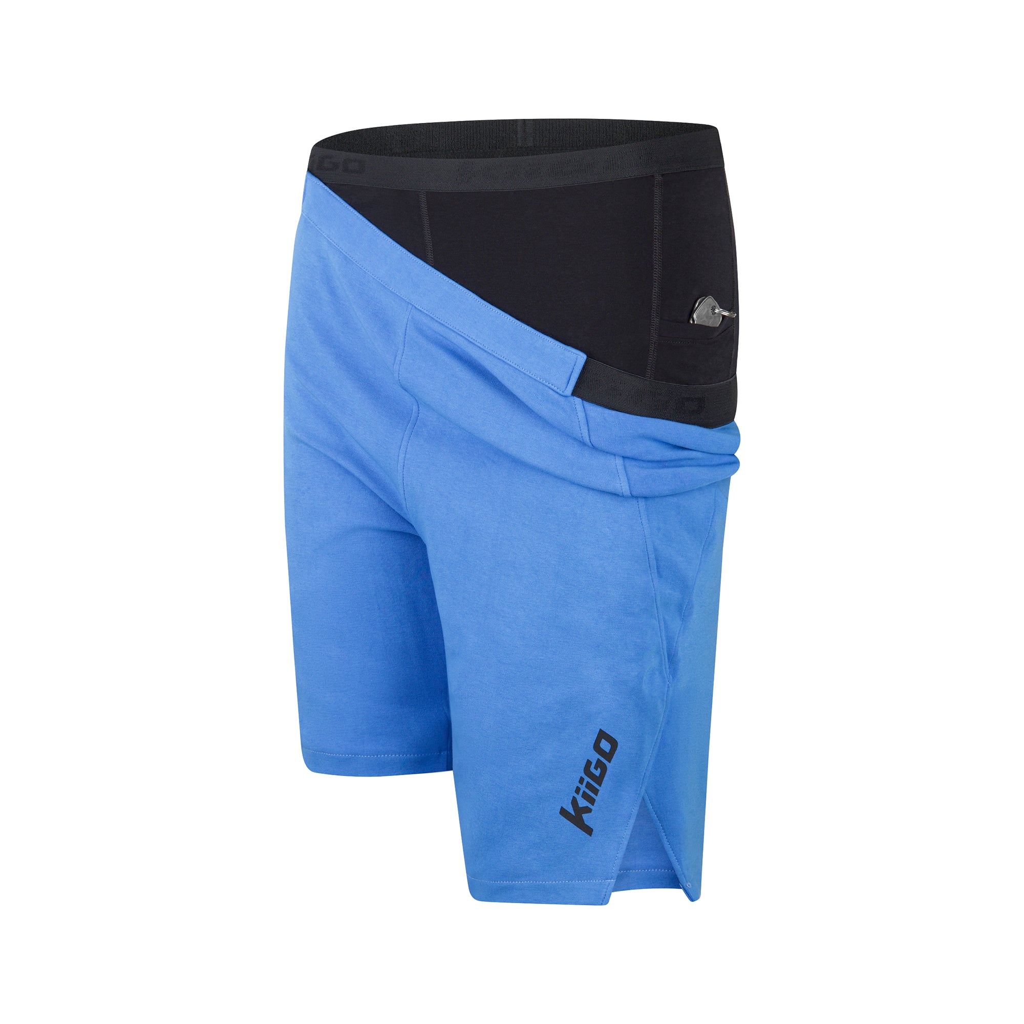 Herren Shorts Blau 2-in-1