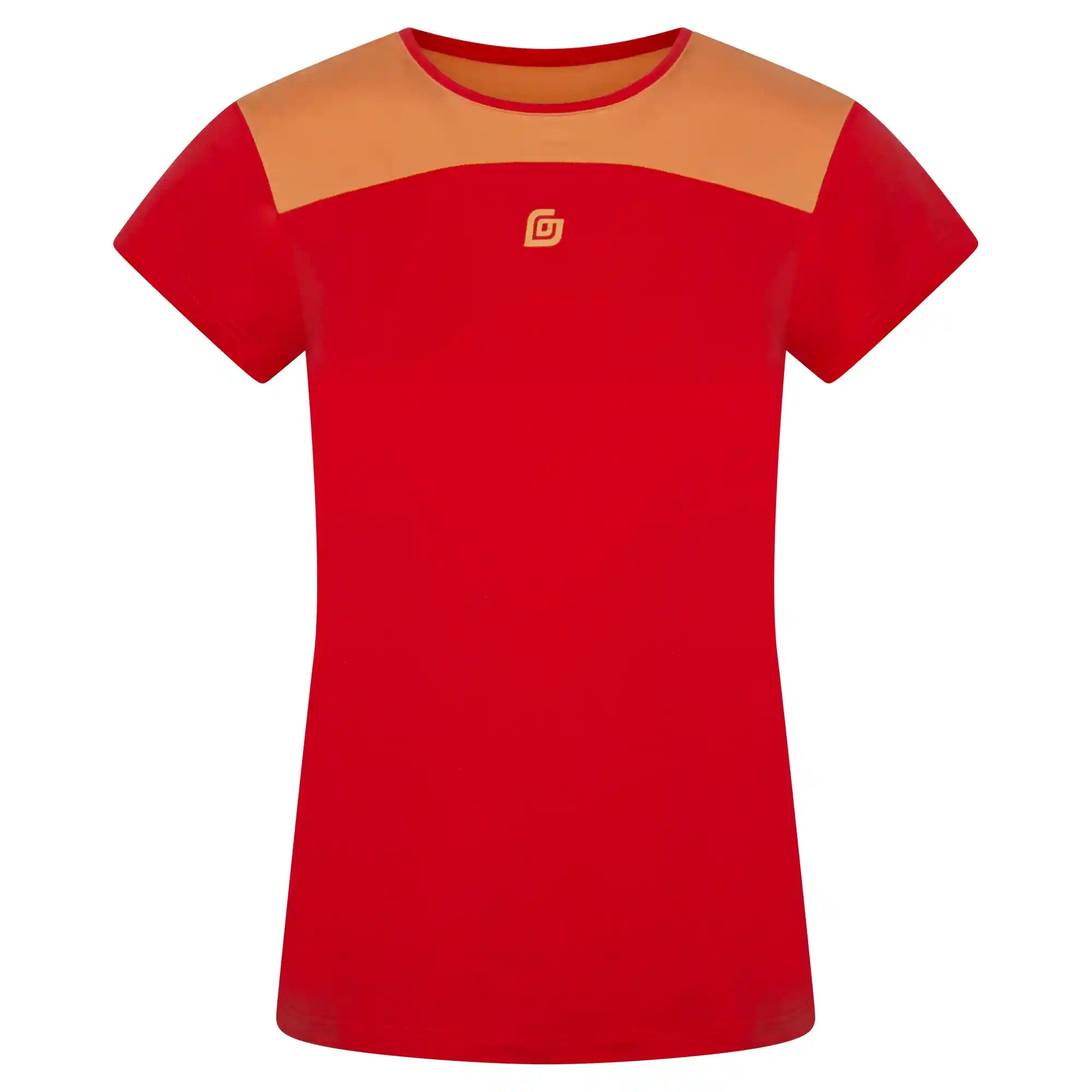 KiiGO T-Shirt in Rot. Fitness, Running, Workout. Stylisches Design aus 100% biologisch abbaubaren Fasern. Atmungsaktiv, schnelltrocknend, hypoallergen. 