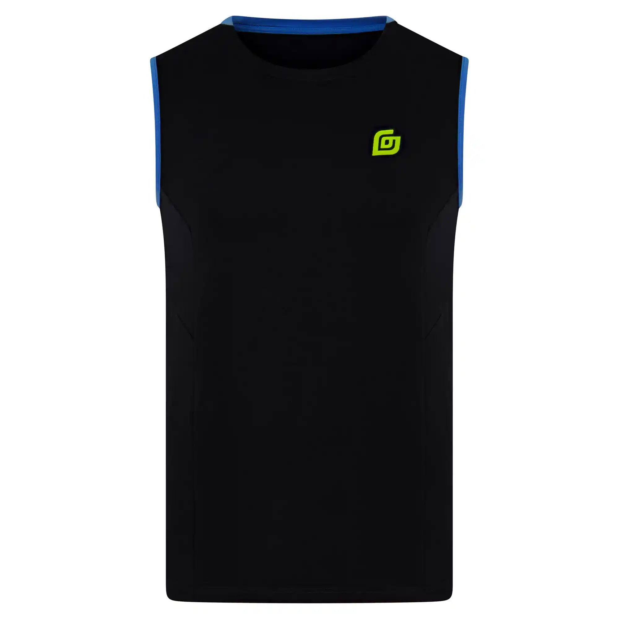 Herren KiiGO Tanktop in Schwarz. Fitness, Running, Workout. Stylisches Design. Angenehm auf der haut durch glatte Tencelfasern. 100% biologisch abbaubar.