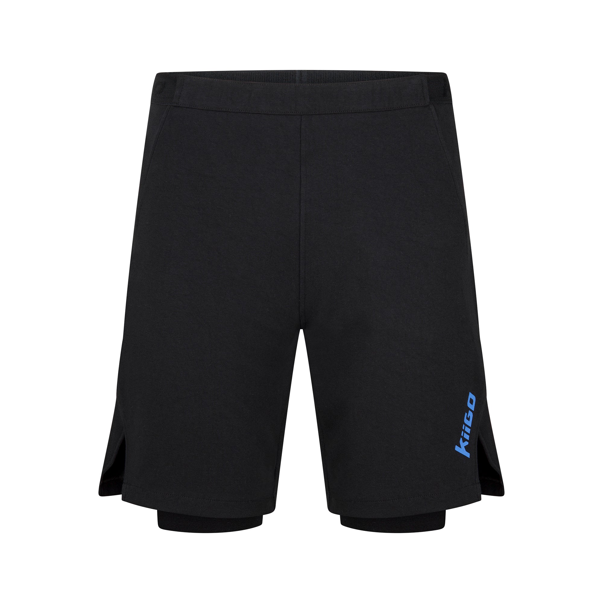 KiiGO Shorts Herren 2-in-1 Außenshort in Biobaumwolle, innen Radlerhose in atmungsaktivem, weichen Tencel