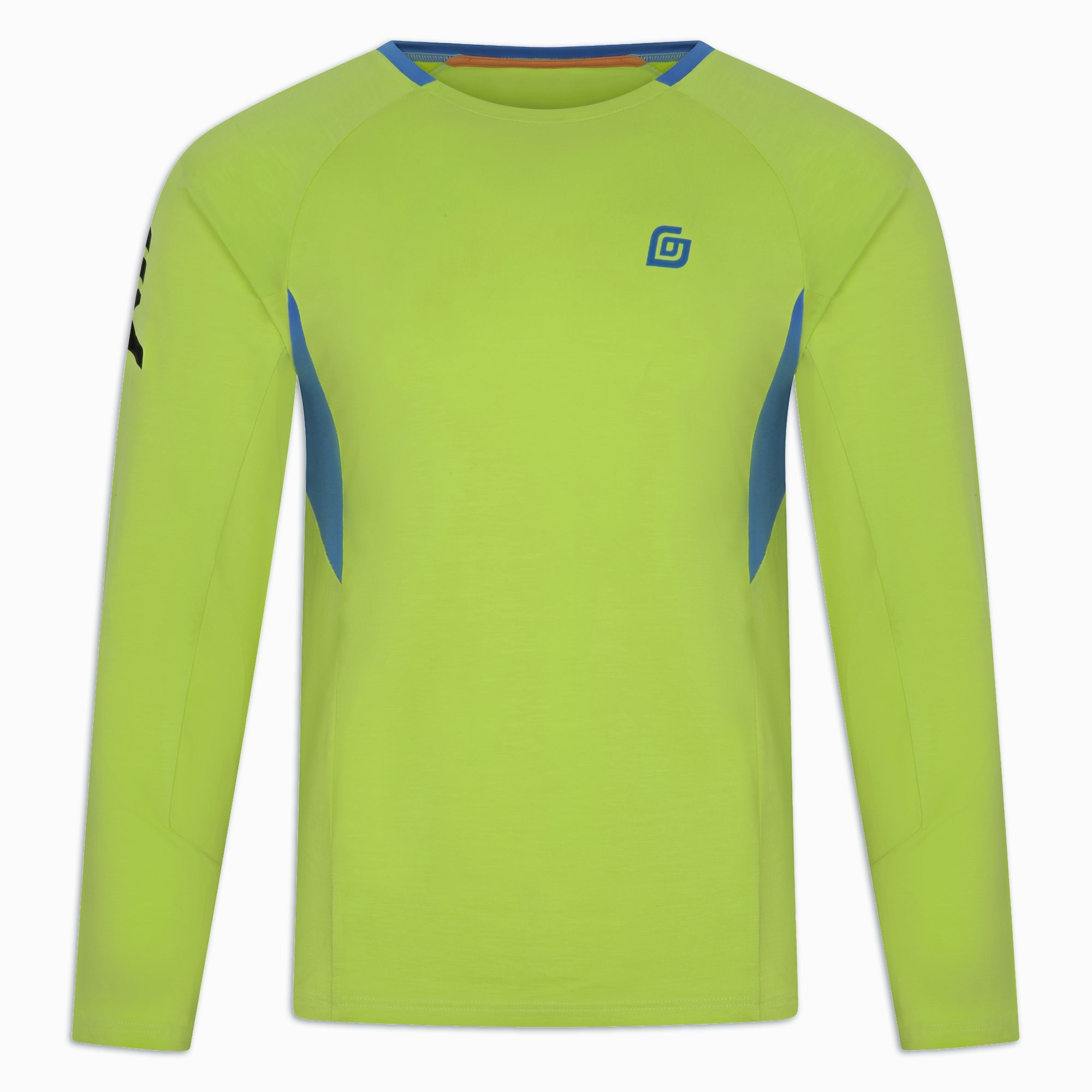 Herren Laufset Loose-Tee Blau + Langarmshirt Limepunch (2-teilig)